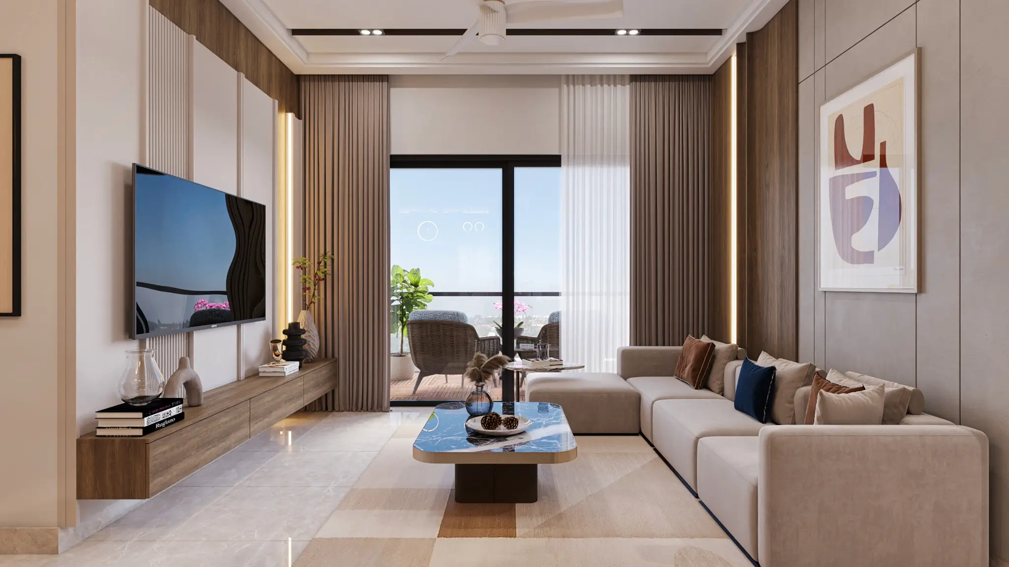 Open plan living room